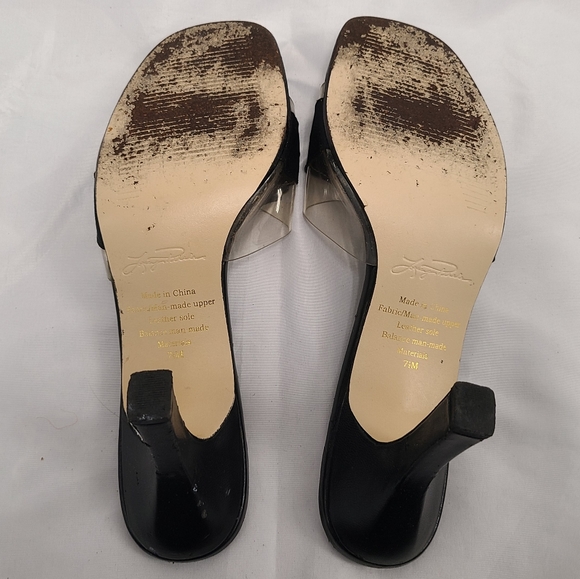 Lucy Pereda Black Leather Heels with bow - Picture 4 of 9